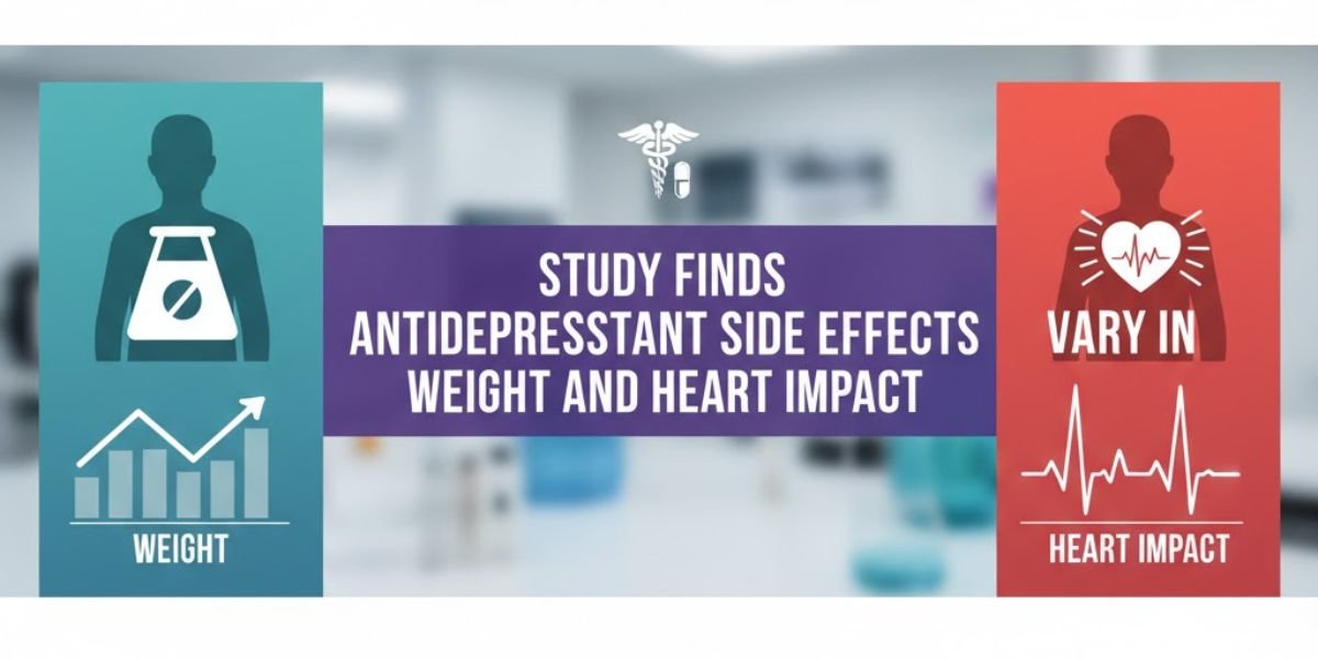 Study Finds Antidepressant Side Effects Vary in Weight and Heart Impact