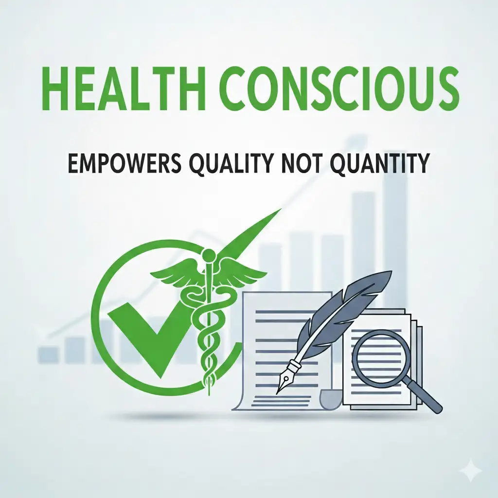 Health Conscious Empowers Quality not Quantity